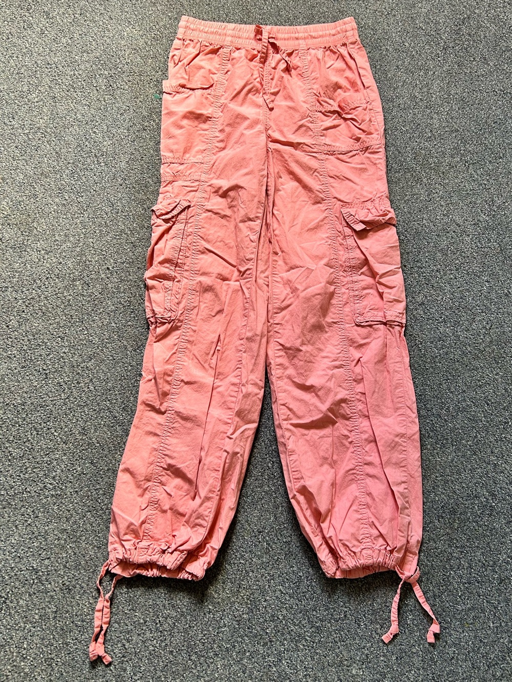 Aerie Pink Cargo Parachute Pants Size XS